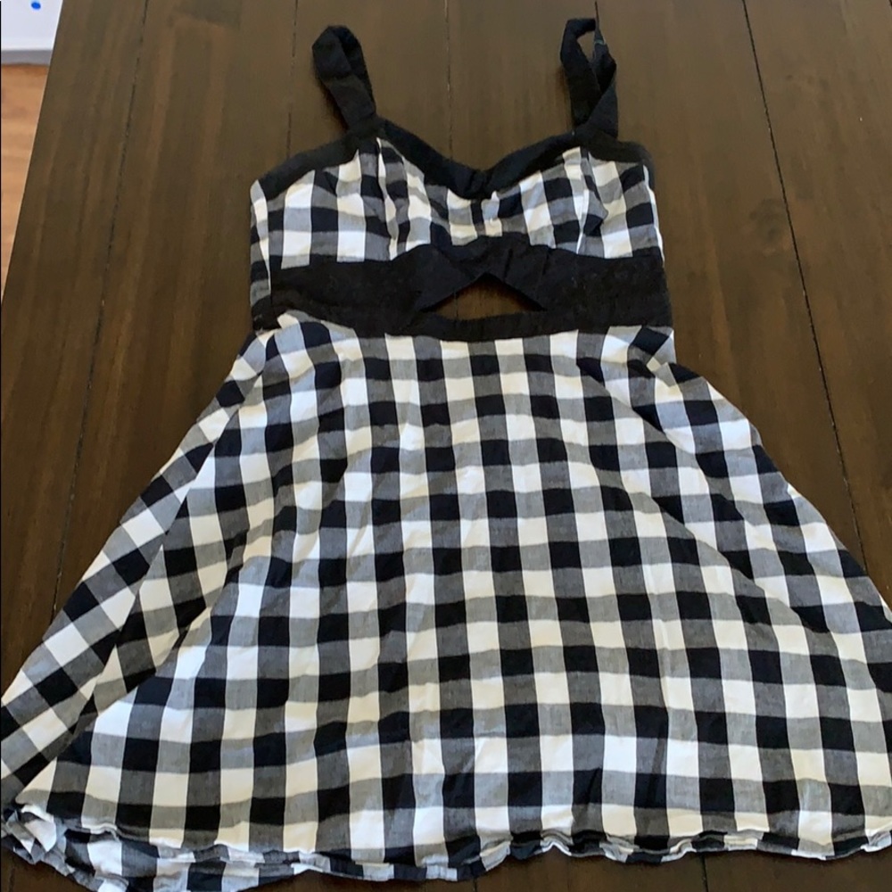 Checkered mini dress